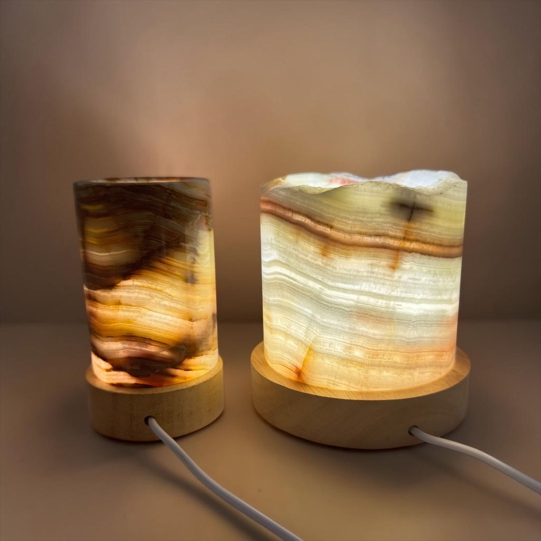 Lampada Cilindro Onice su Base Led