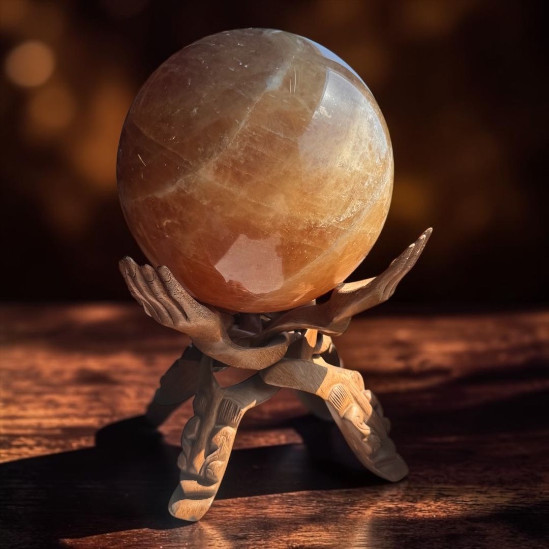 Sfera Master di Calcite Ambrata