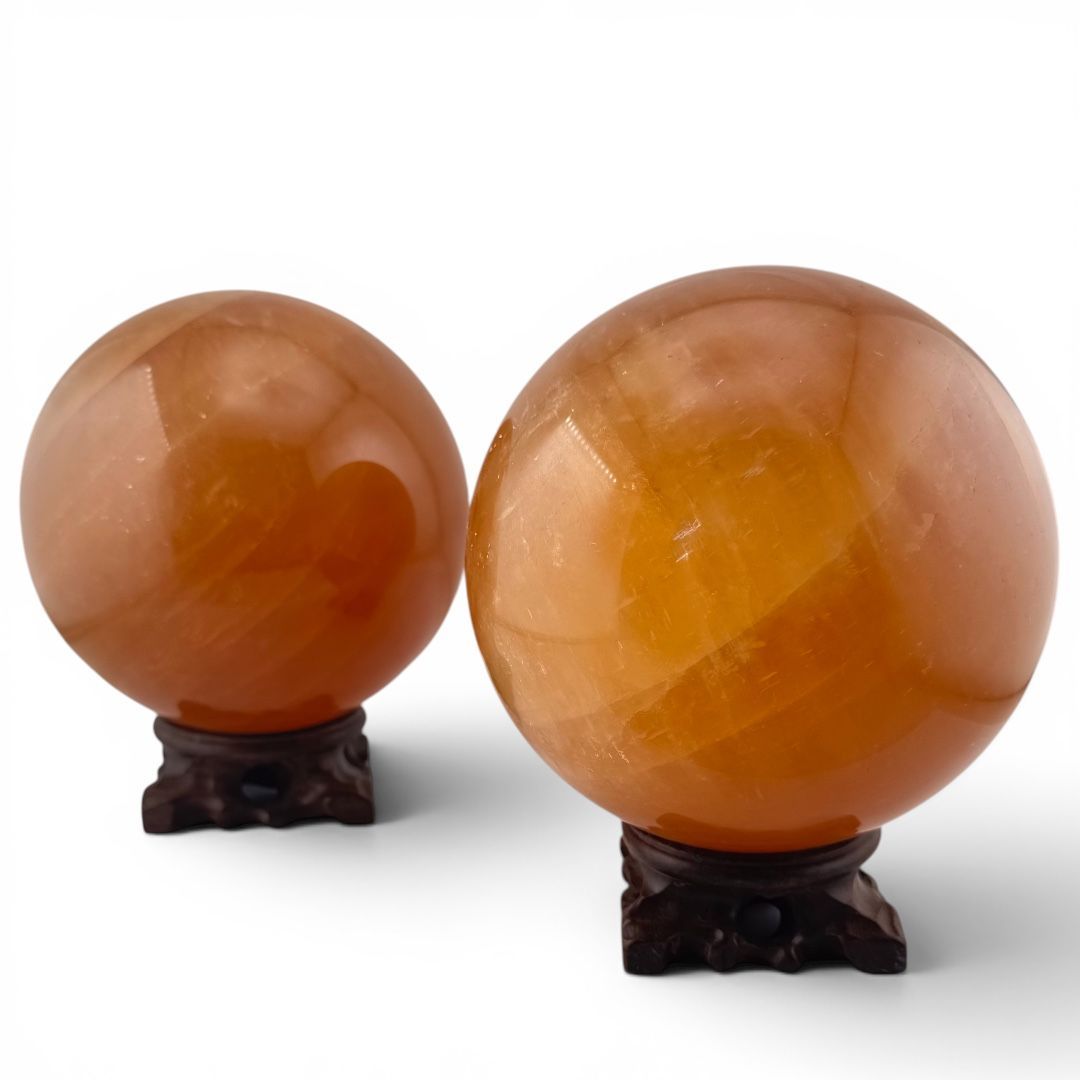 Sfera Maxi di Calcite Ambrata