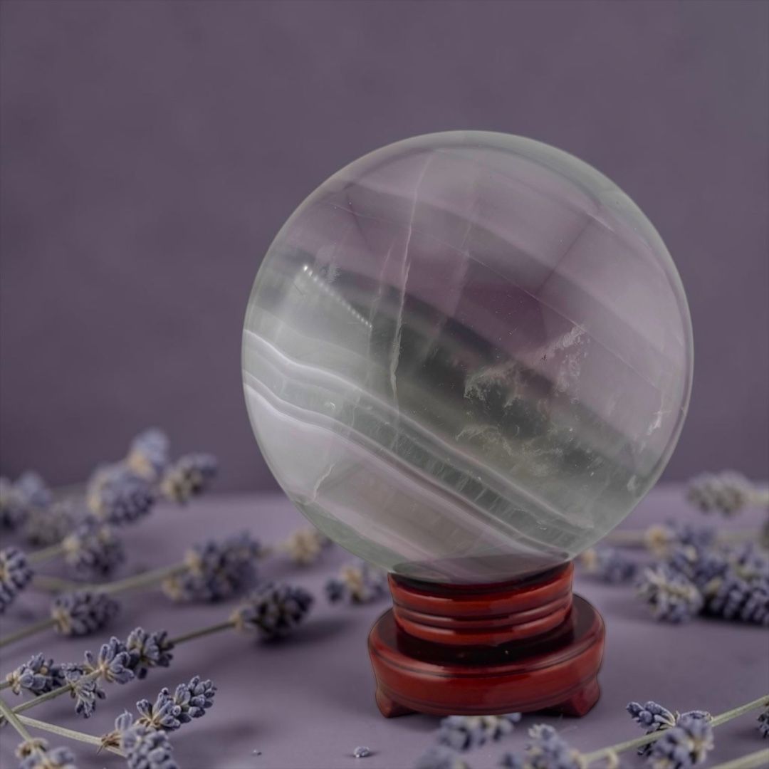 Sfera Maxi di Fluorite Lavanda
