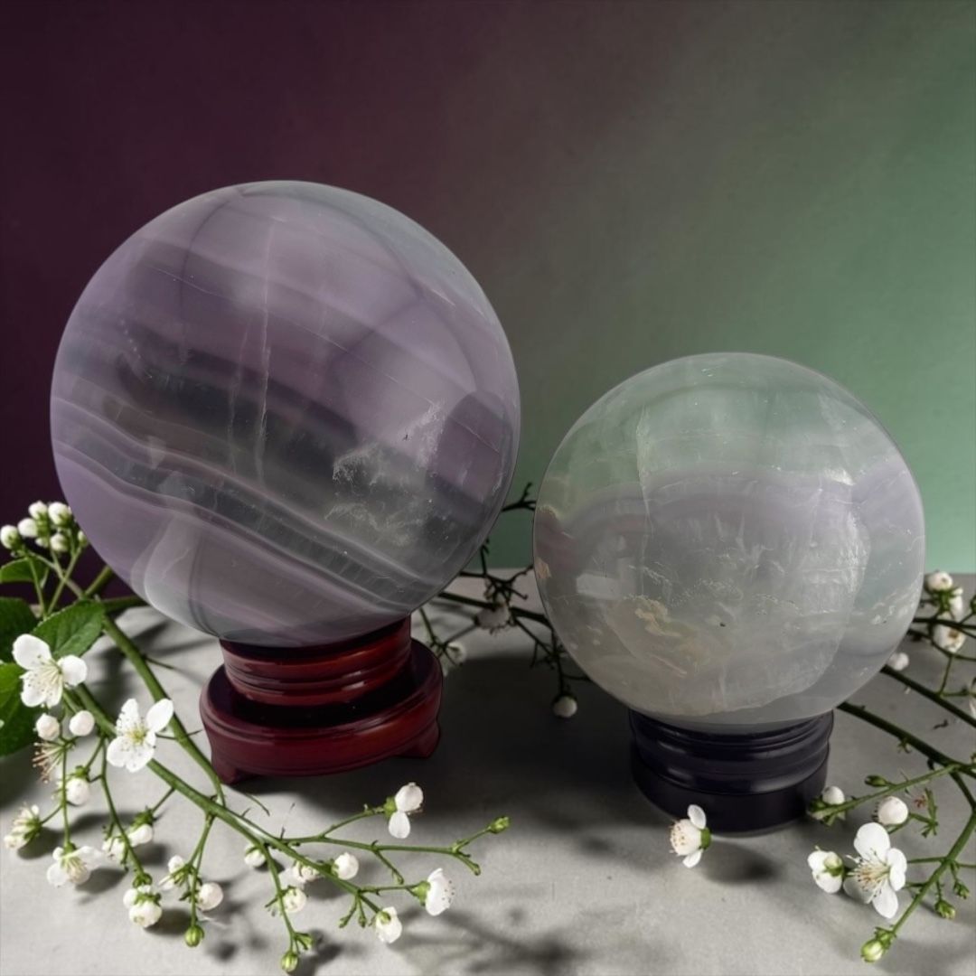 Sfera Maxi di Fluorite Lavanda