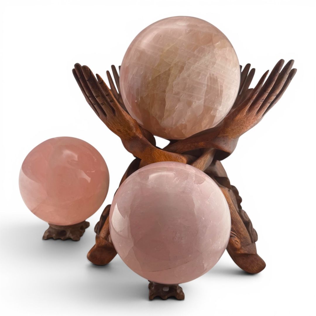 Sfera Maxi di Quarzo Rosa
