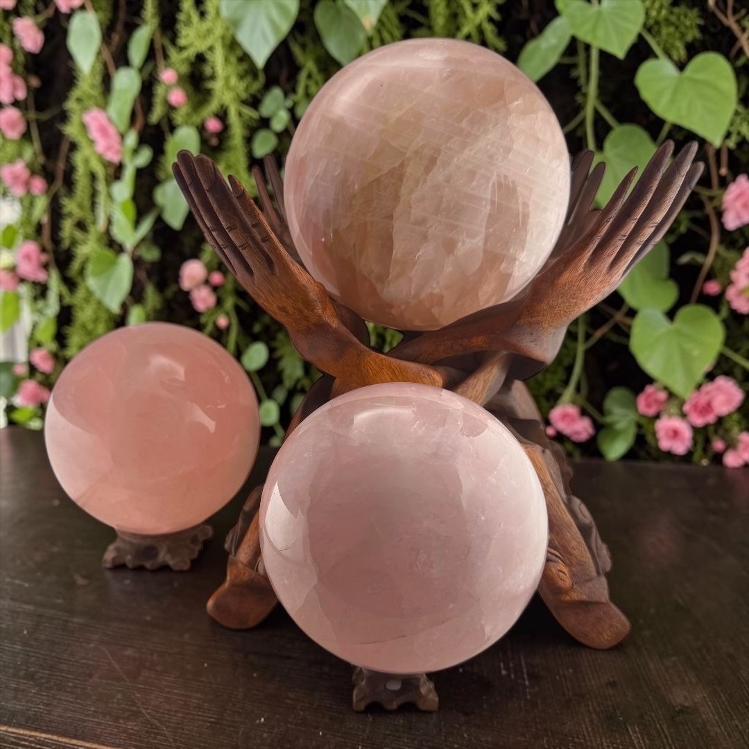 Sfera Maxi di Quarzo Rosa