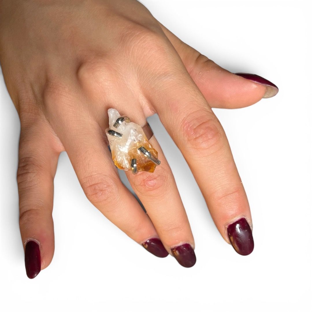 Anello Citrino Grezzo