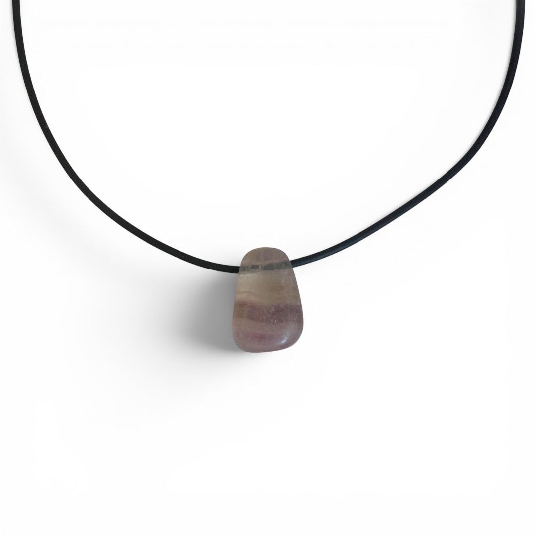 Pietra Burattata Forata Fluorite Lavanda