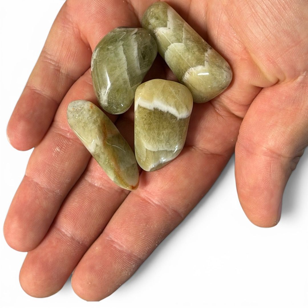 Pietre burattate Prasiolite Chevron 100 g
