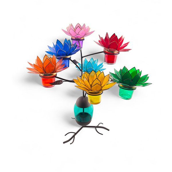 Albero della Vita con Portalumini Loto 7 Chakra