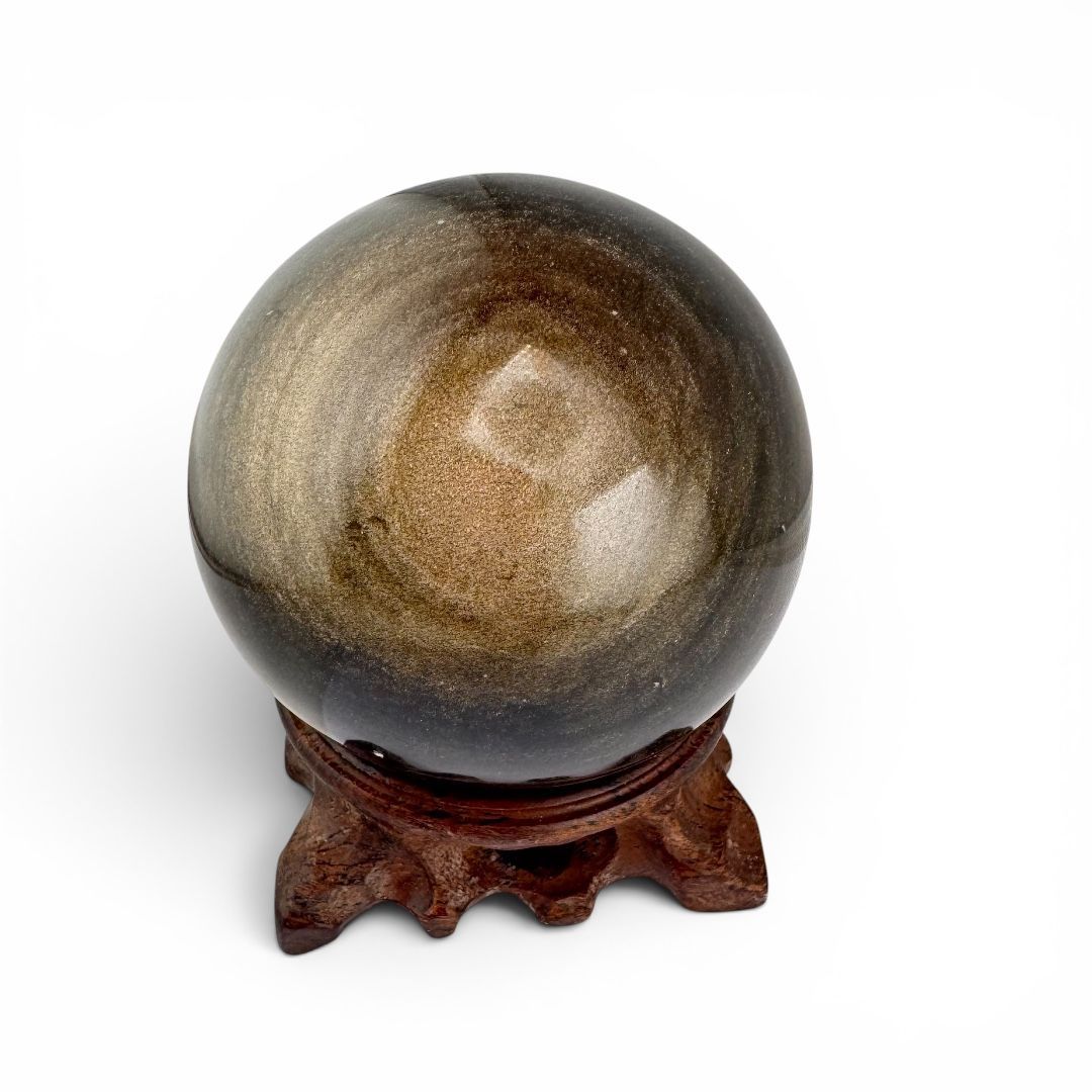 Sfera di Ossidiana Iride Dorata