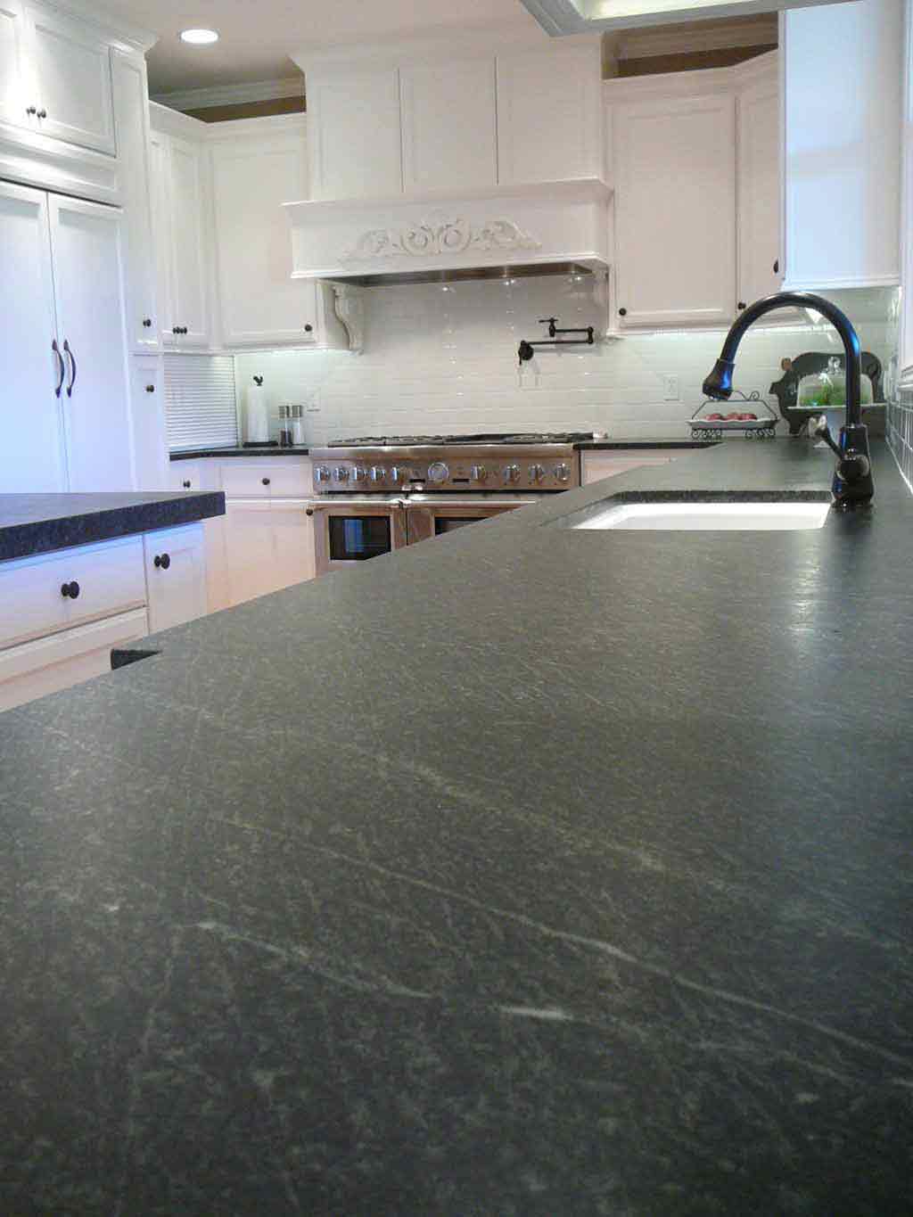 Soapstone Fabrication — Plain Black Table in Modesto, CA