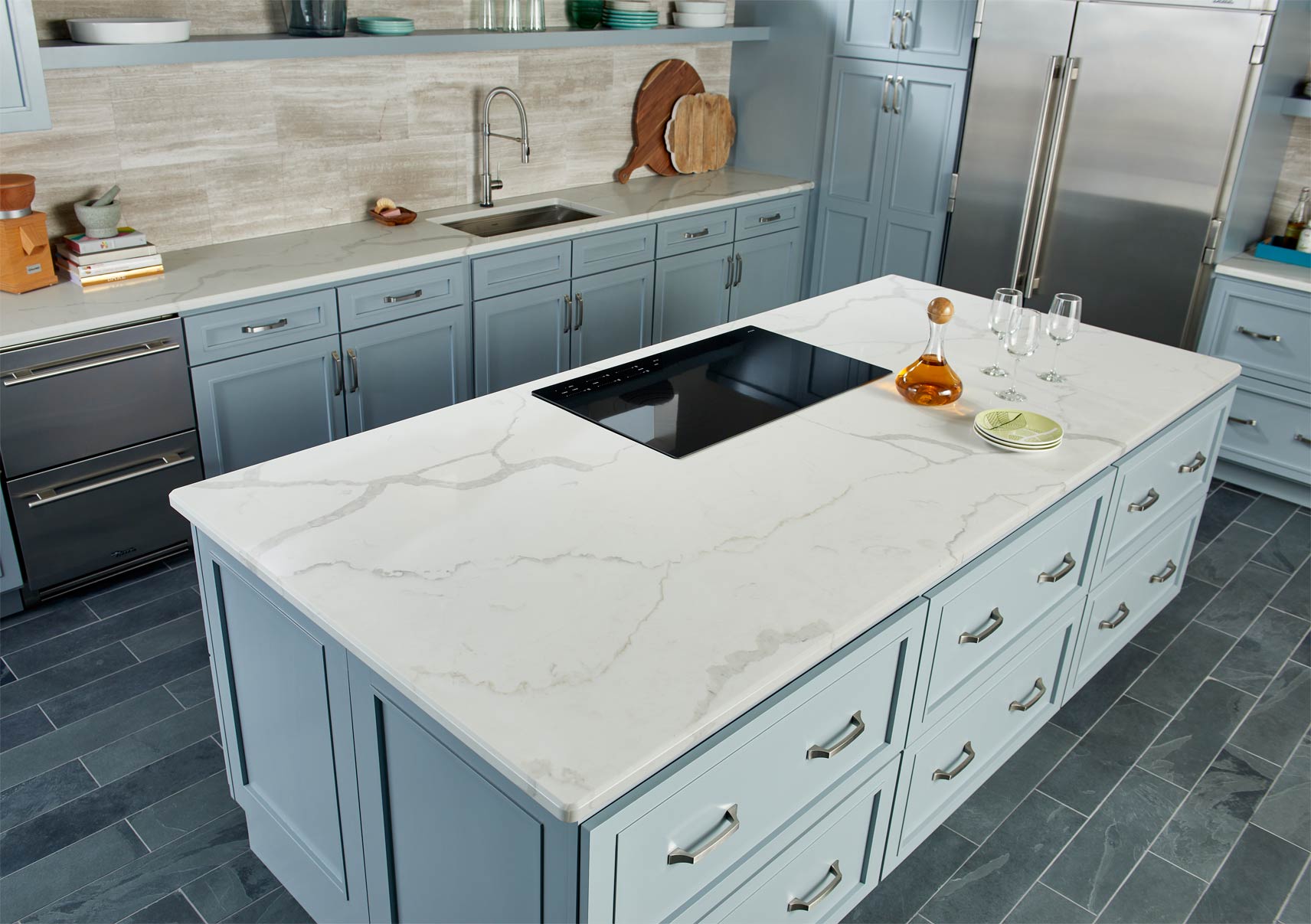 Quartz Countertops — White Table in Modesto, CA