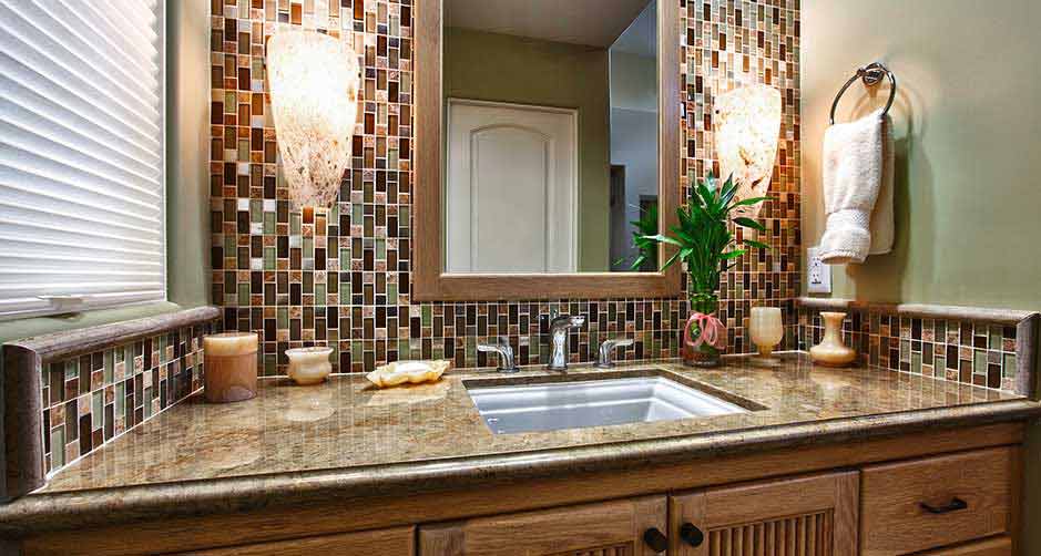 Soapstone Countertop — Simple Bathroom in Modesto, CA