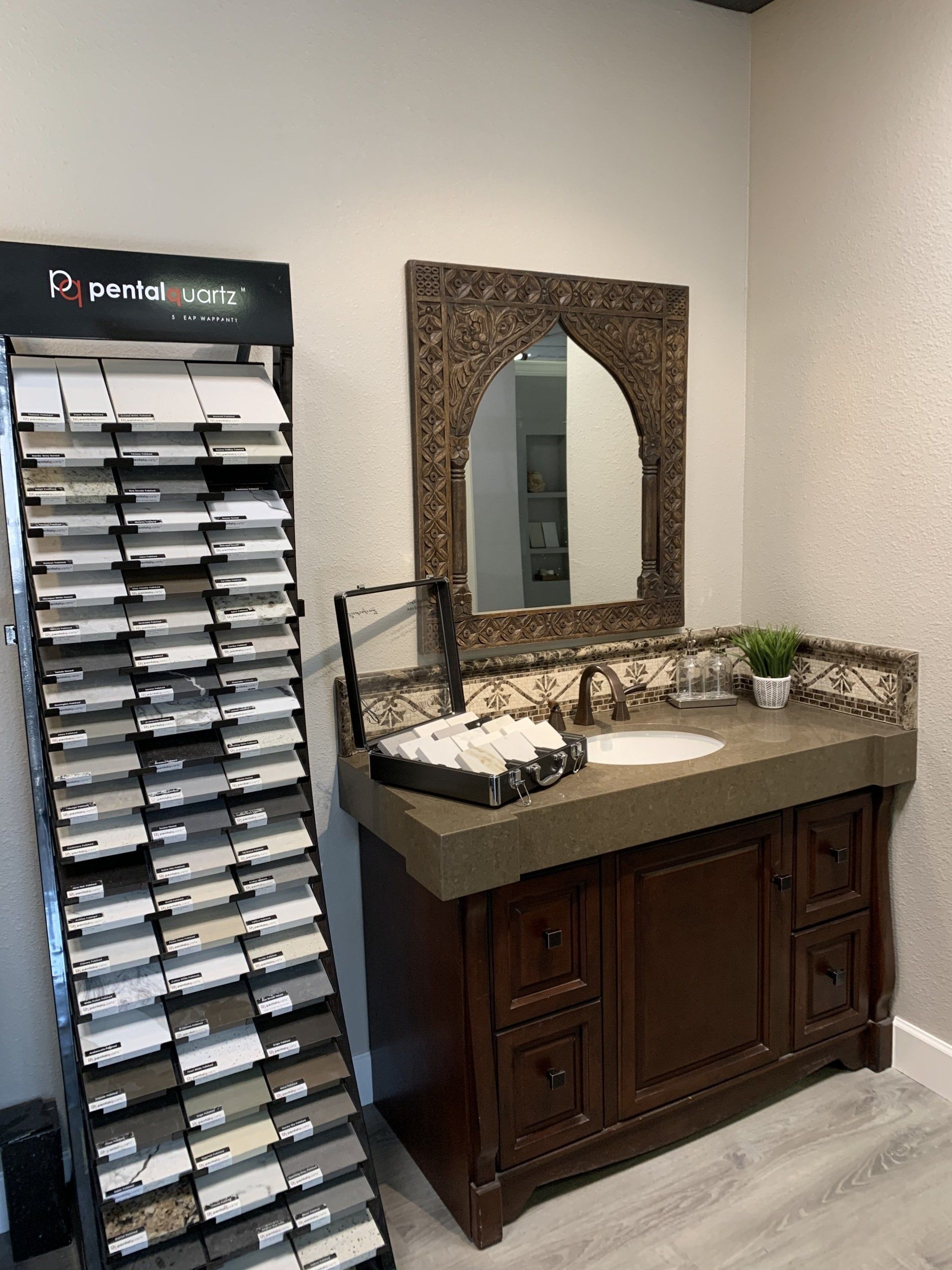 Showroom Marble Sink — Modesto, CA — Custom Marble And Onyx