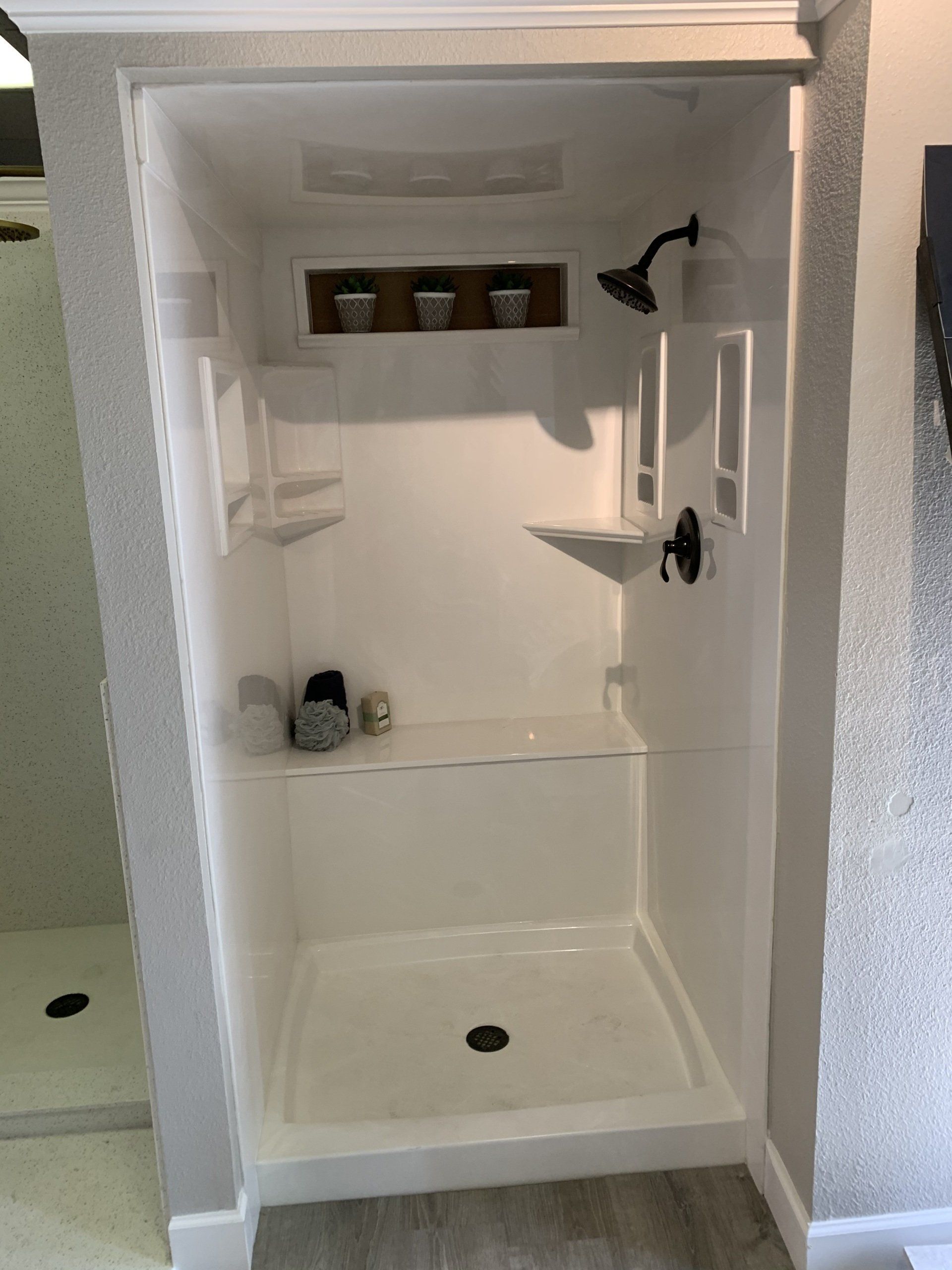 Newly Installed Shower — Modesto, CA — Customer Marble And Onyx