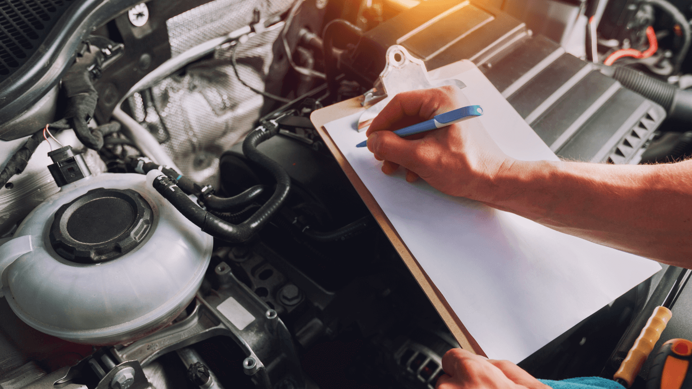 a mechanic doing a pre-purchase inspection