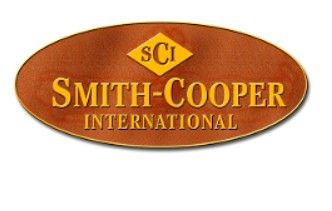 Brown oval logo for Smith-Cooper International; gold text, a diamond shape with “sCi” inside.