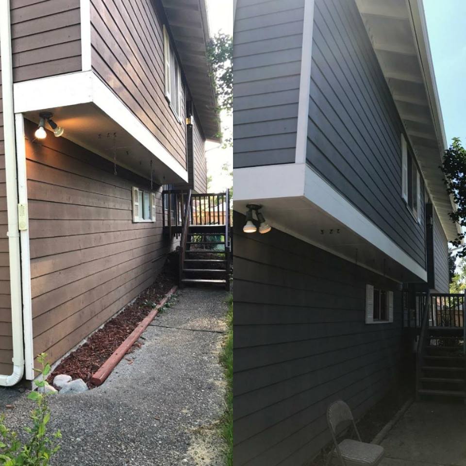 Exterior Wall Paint — Exterior Wall Painting Before and After in Seattle, Washington