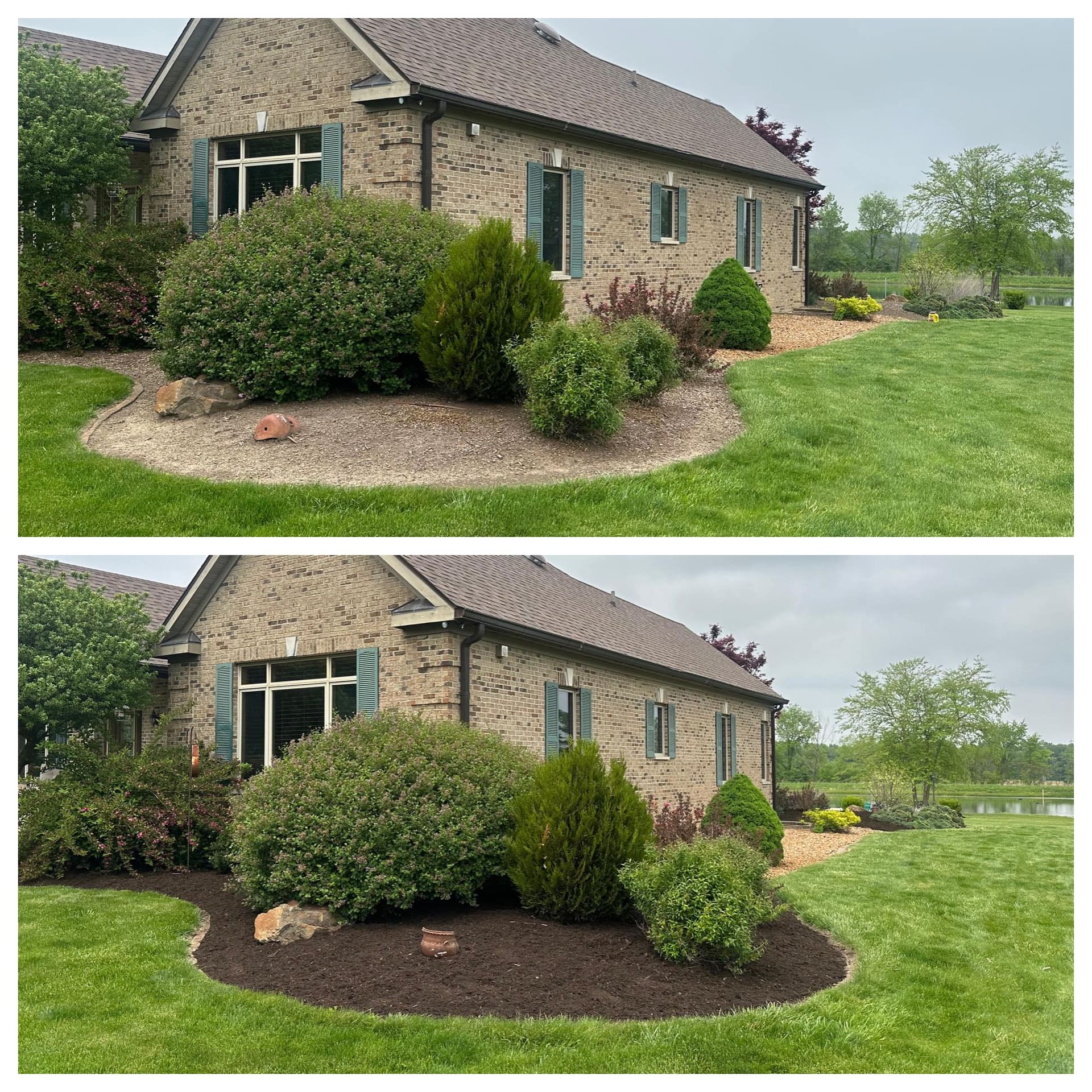 House Before & After — Champaign, IL — Green Light Landscaping 