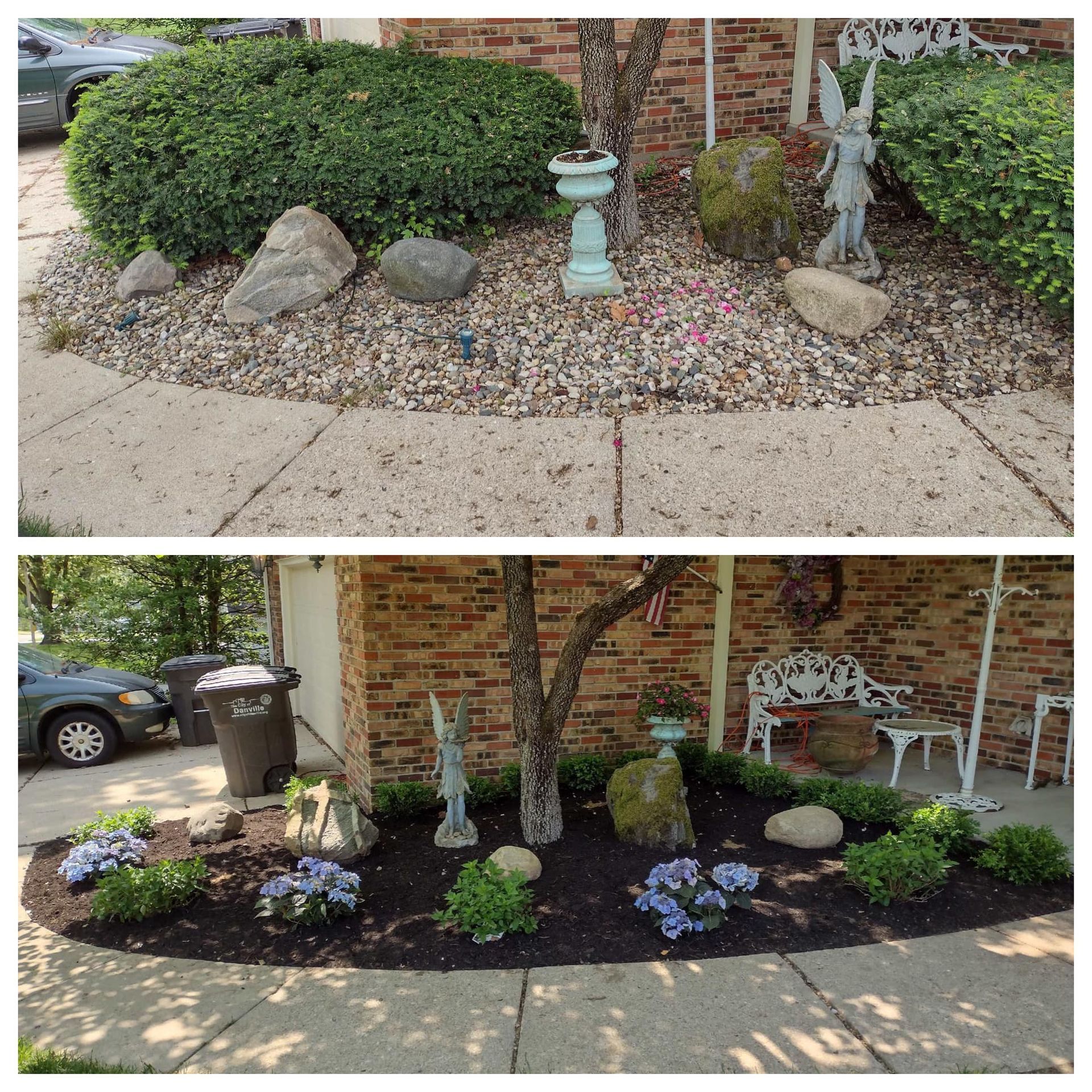 Landscape Before & After Two — Champaign, IL — Green Light Landscaping 