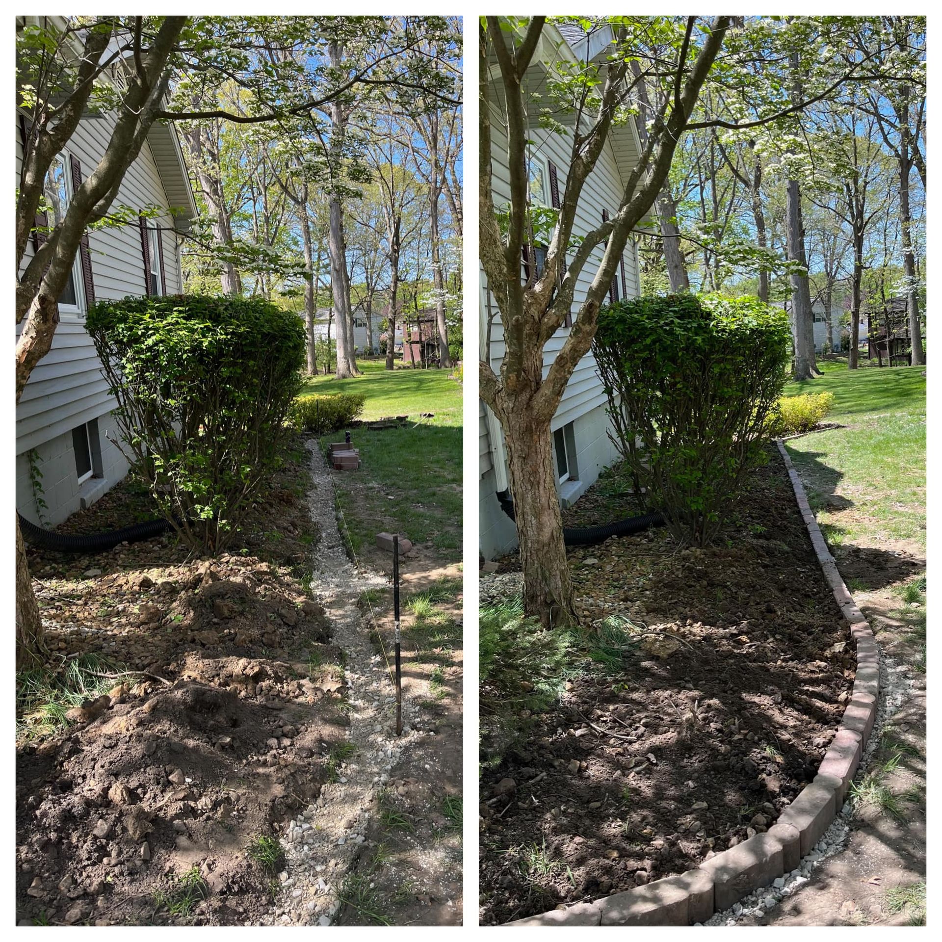 White House Landscape Before & After — Champaign, IL — Green Light Landscaping 