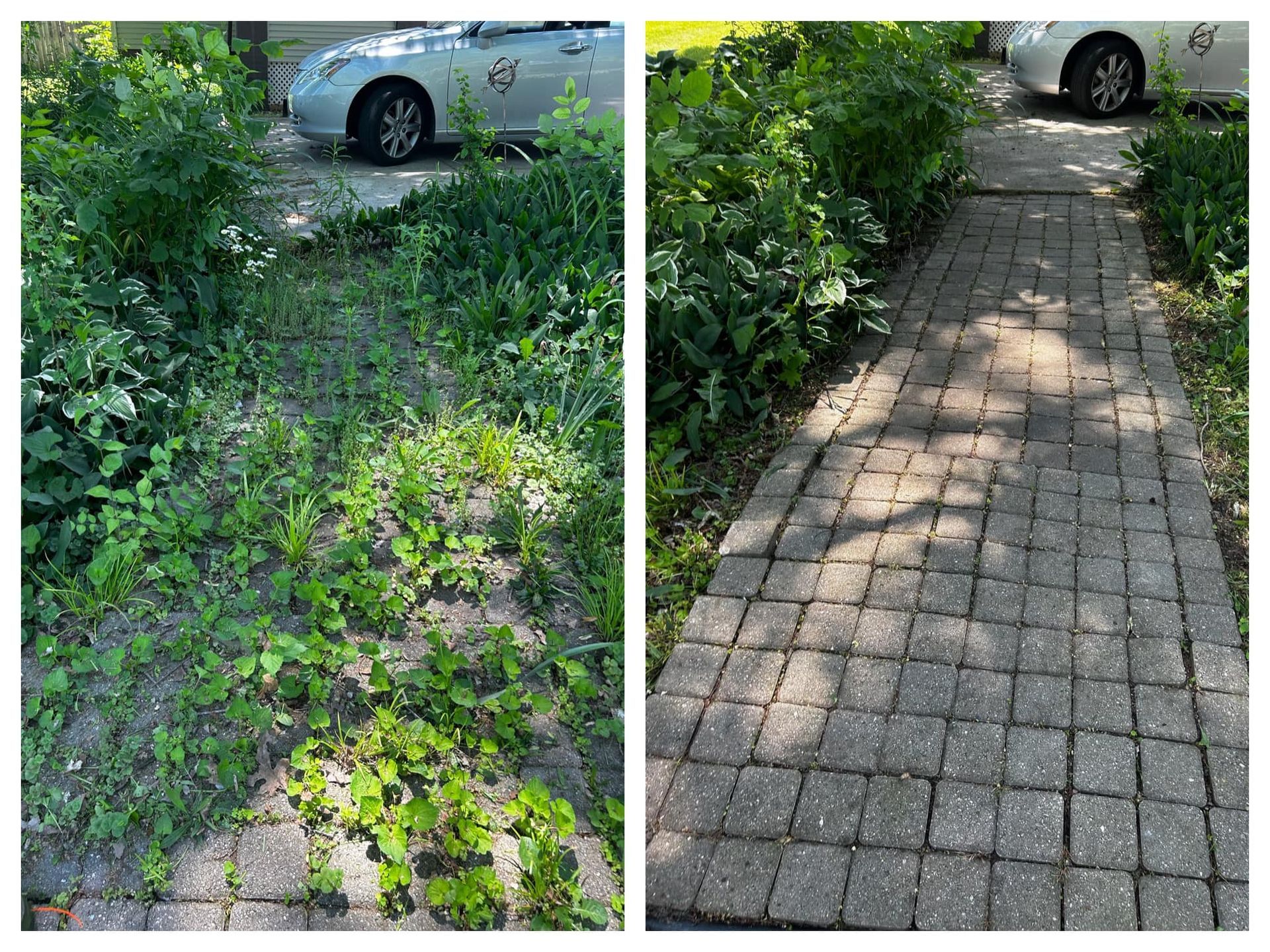 Driveway Before & After — Champaign, IL — Green Light Landscaping 