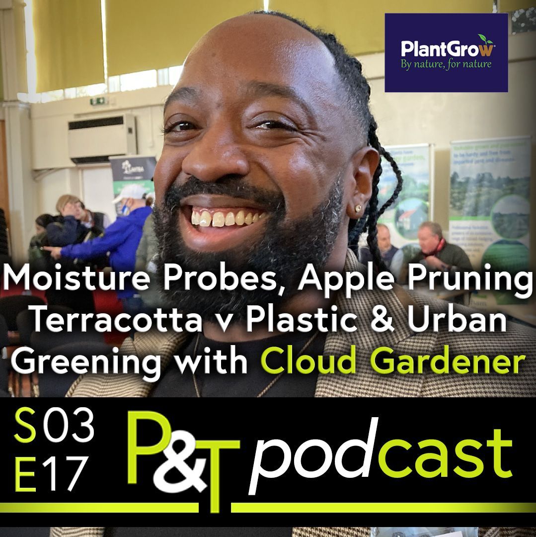 Picture of the cloud gardener Jason and the text that matches the episode title in white.