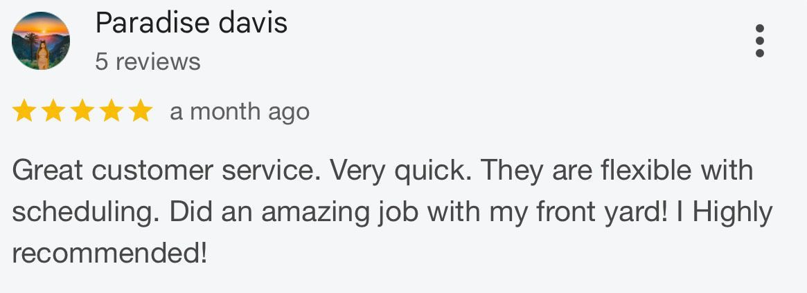 A google review for paradise davis shows that they are flexible with scheduling.