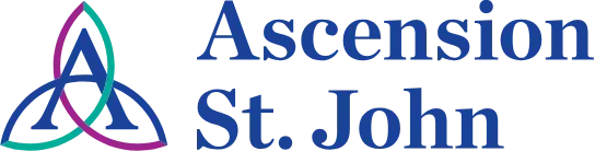 Ascension St. John logo: a blue 