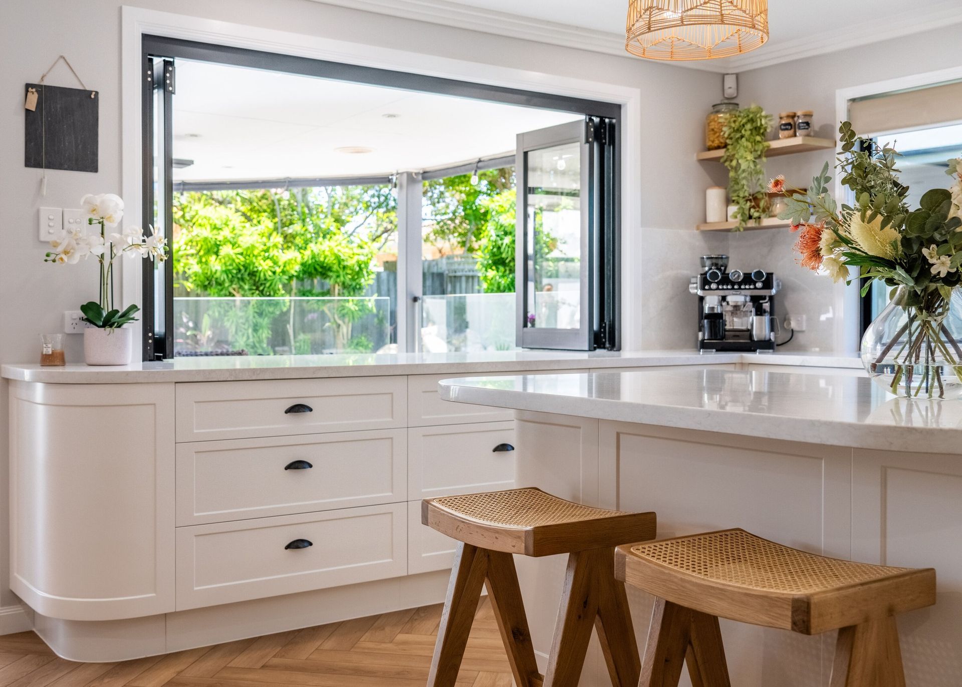 Newly Renovated Kitchen With White Cabinets