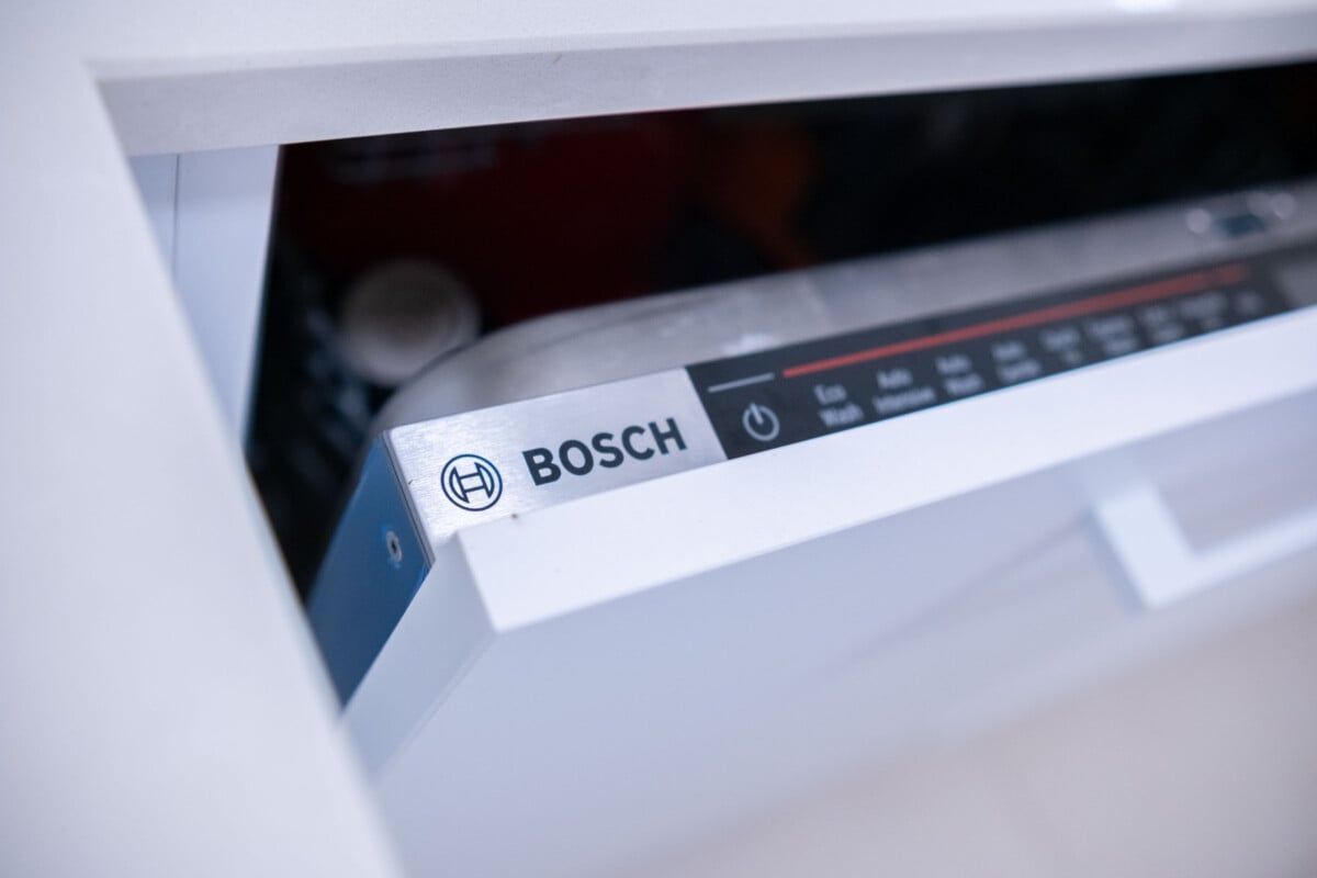 A Close Up of a Bosch Dishwasher With the Door Open — CK Cabinetry in Coolum Beach, QLD