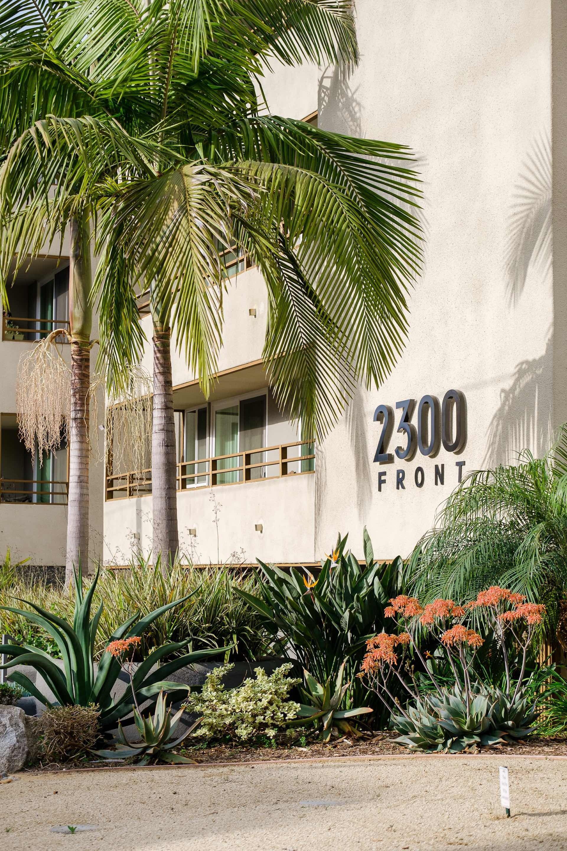 Property sign on exterior of building