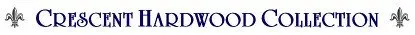 A blurry picture of the word crescent hardwood collection on a white background.