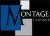 A blue and white logo for montage floors.