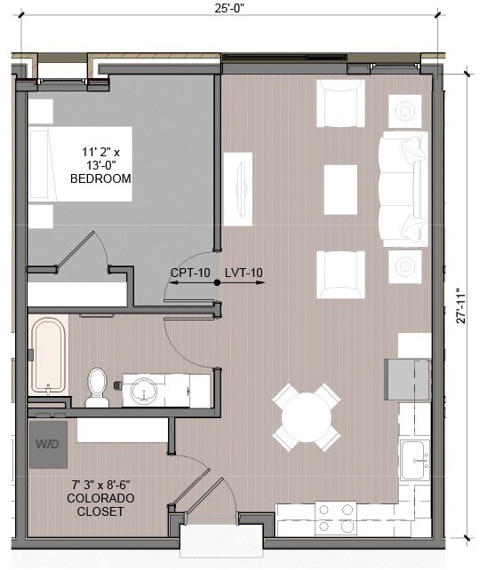 1 Bedroom Floor Plan