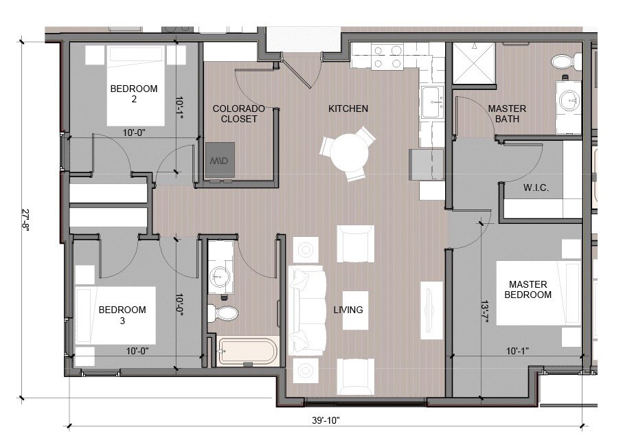 3 Bedroom Floor Plan