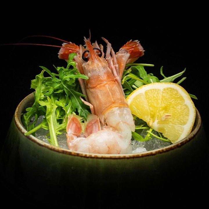 cruditè gamberi freschi