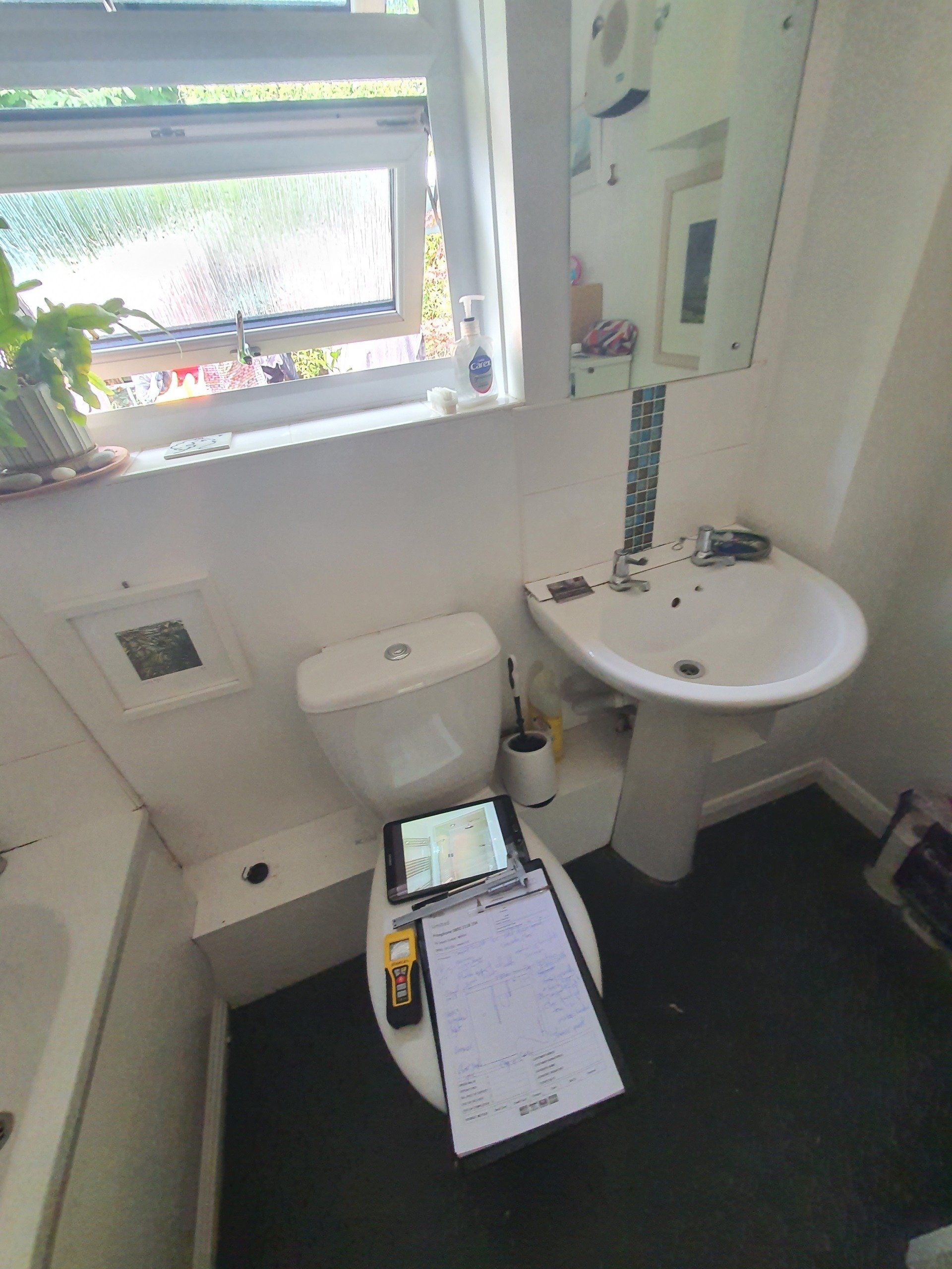 before accessible toilet installation