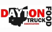 Dayton Truck Food Association logo with black Ohio silhouette and red-black text