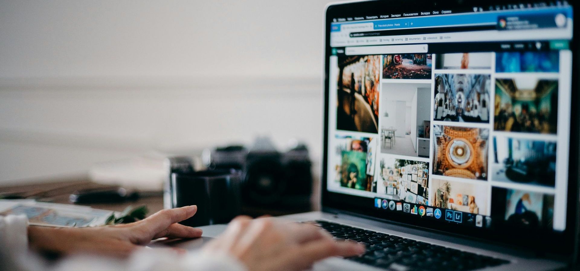 A person designing a website