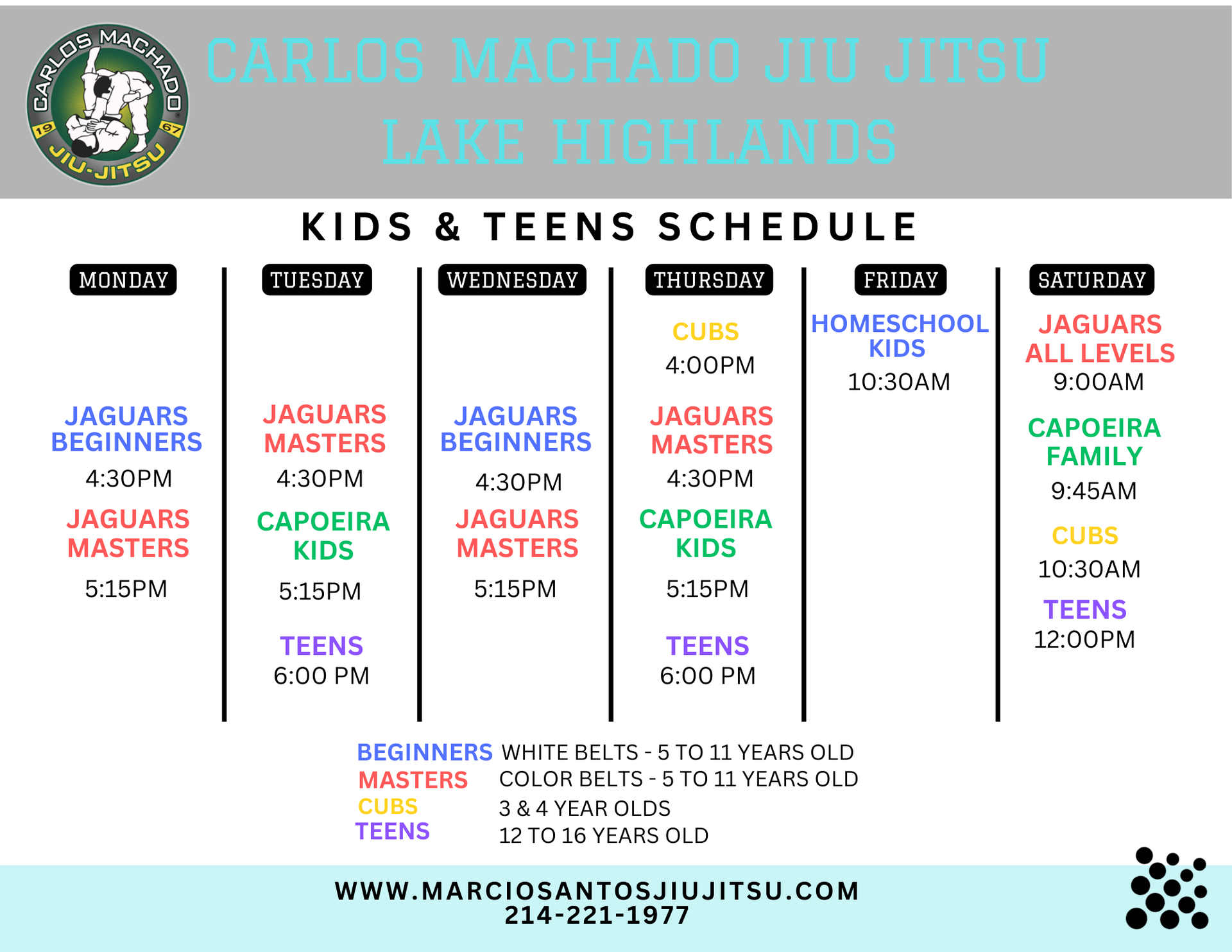 a schedule for chili lake highlands is shown