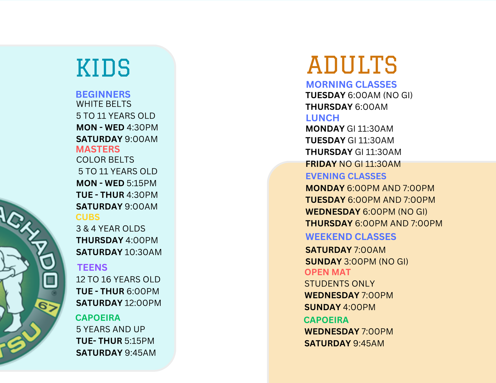 a schedule for chili lake highlands is shown