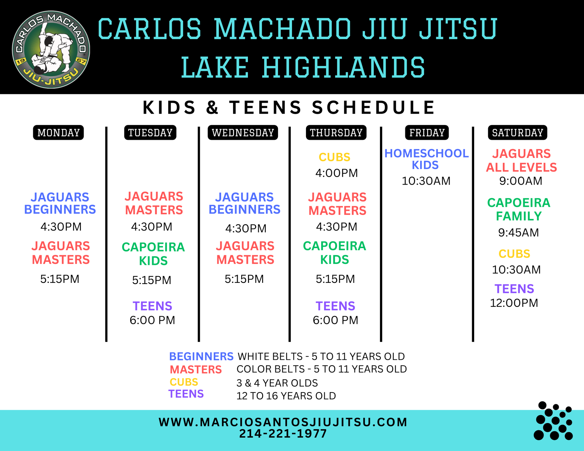 a schedule for chili lake highlands is shown