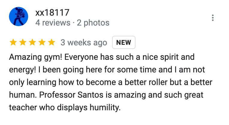 a google review for a gym says that everyone has such a nice spirit and energy .