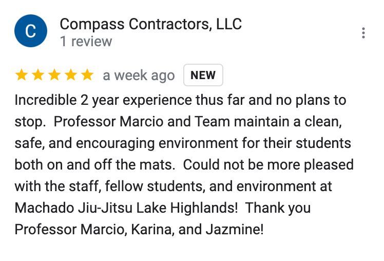 a google review for compass contractors llc