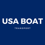 USA BOAT in white text on a dark blue background with the word