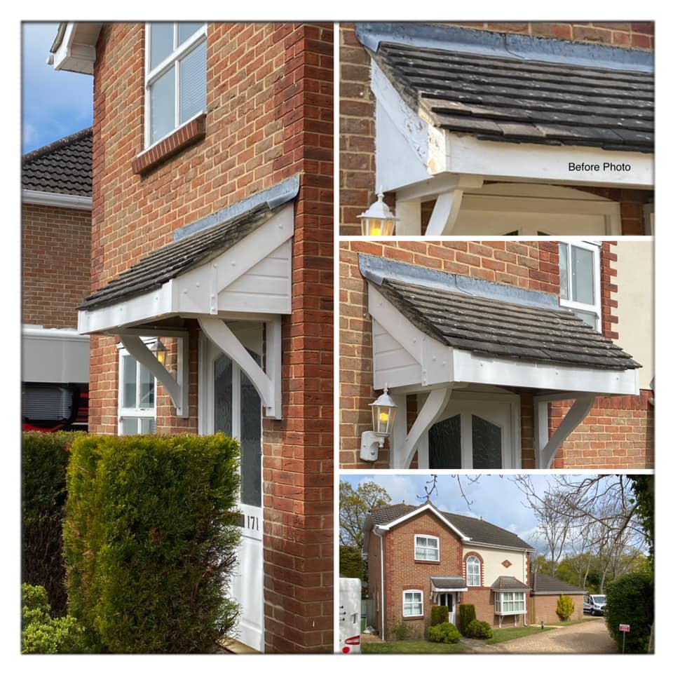 new fascia on front door porch roof