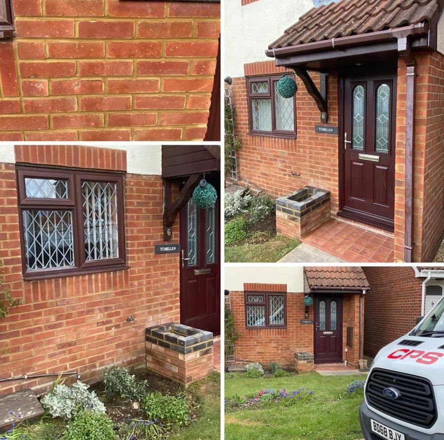repointing work on porch