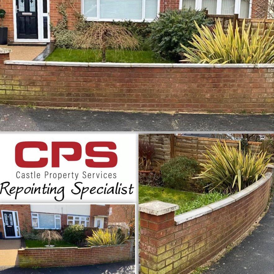 garden wall repointed