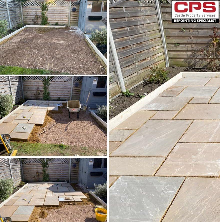 patio before, during and after