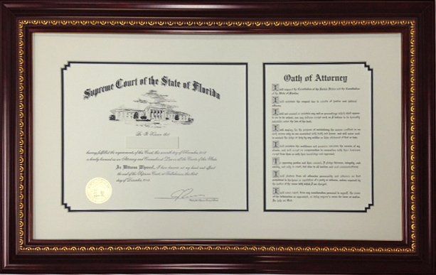 Awards and Certificates on Frame | Inverness, FL | Works of Art Custom Framing & Gallery Inc.