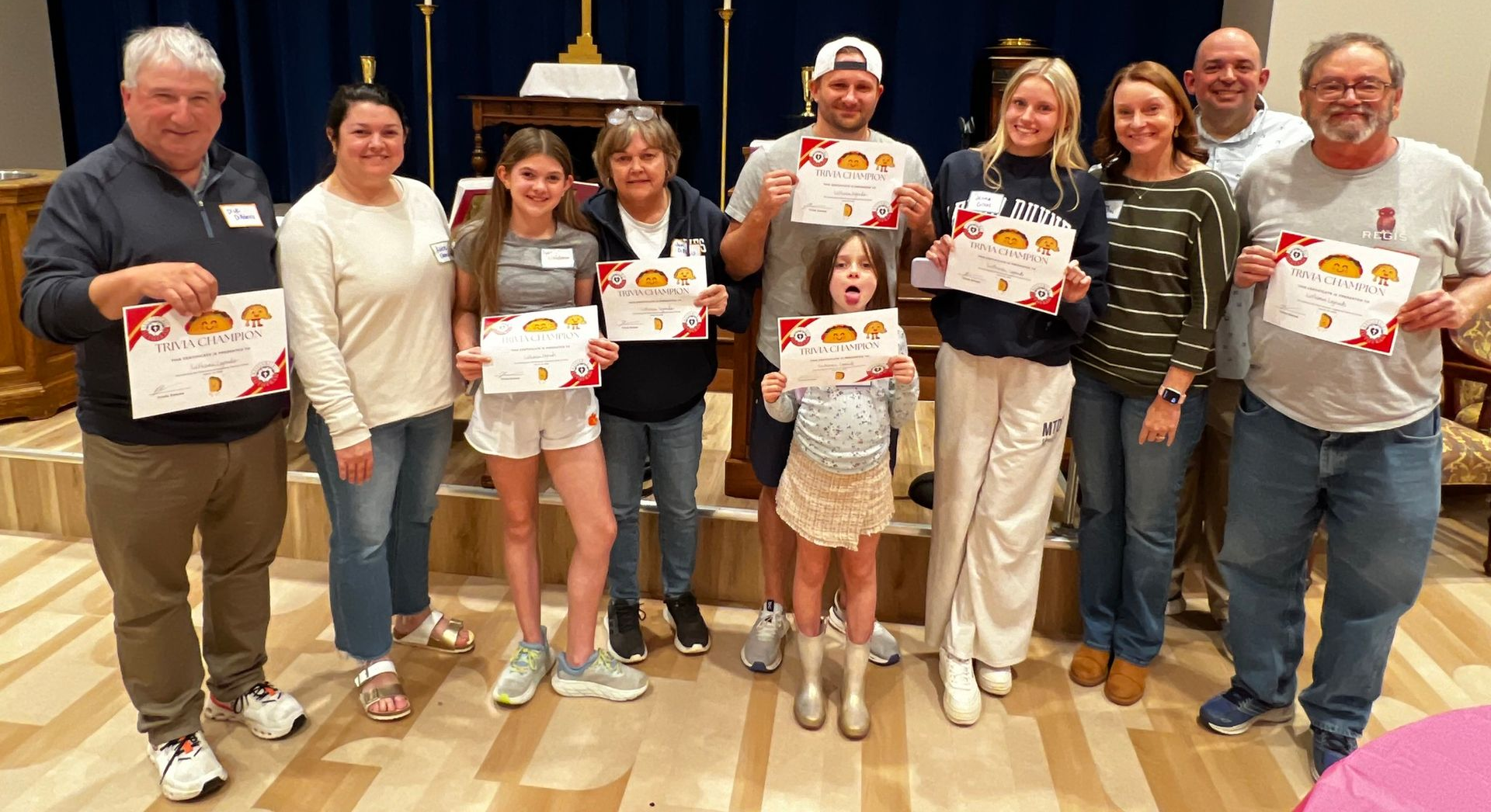 Tacos and Trivia winning team 2025.